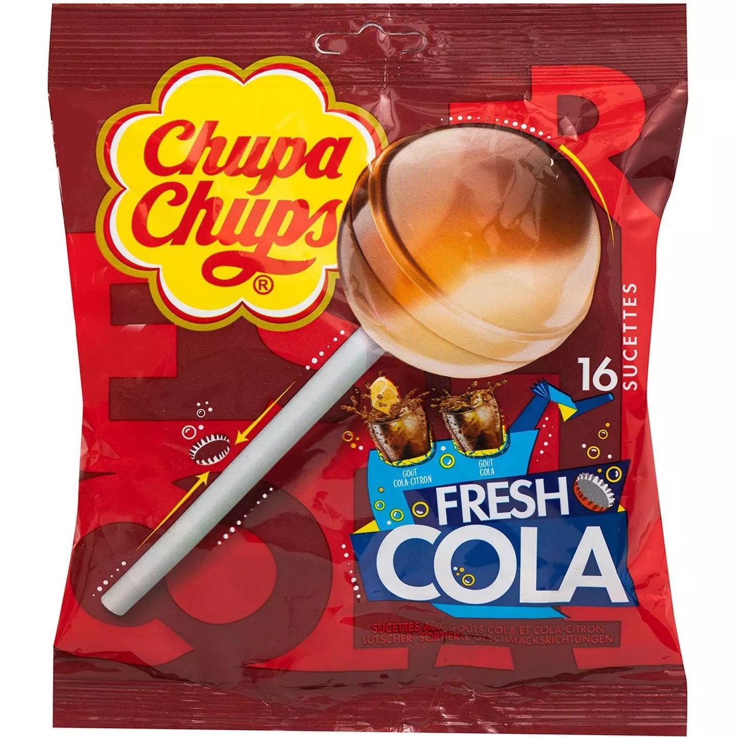 CHUPA CHUPS Lollipops Fresh Cola pack of 16 lollipops - 192g