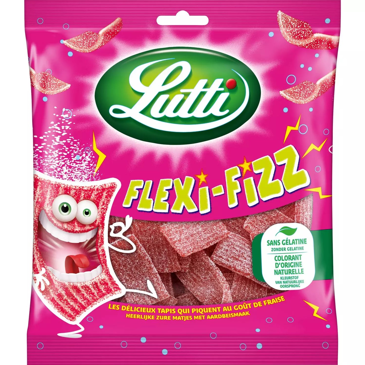 LUTTI Flexi-Fizz Strawberry Candy 225g