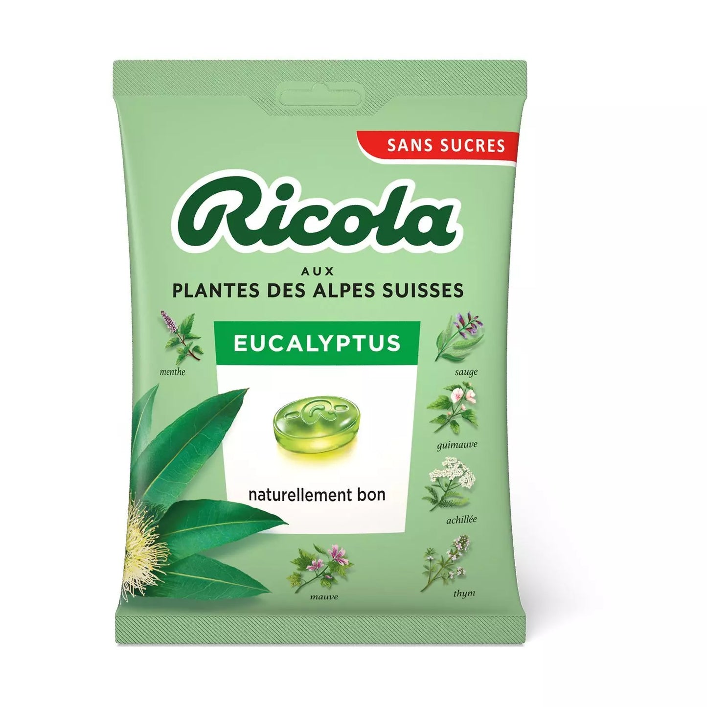 RICOLA Swiss Candy with Eucalyptus & Herbs Sugar-Free 70g