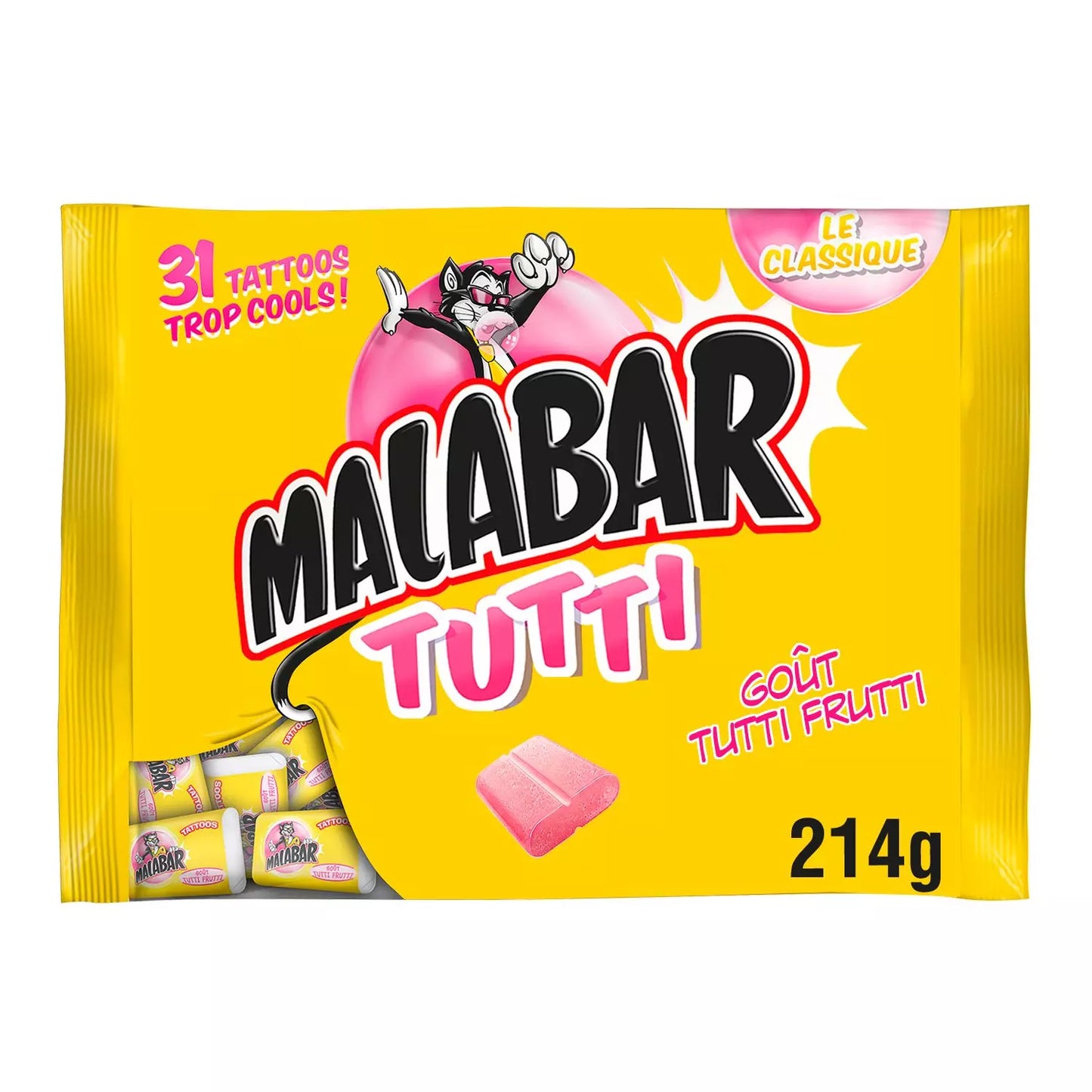 MALABAR Tutti Frutti Chewing Gum 214g