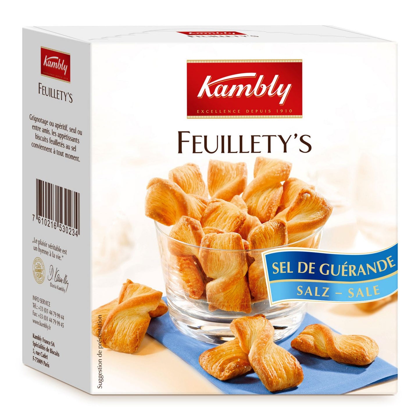 KAMBLY Feuillety’s Savory Biscuits with Guérande Salt 80g