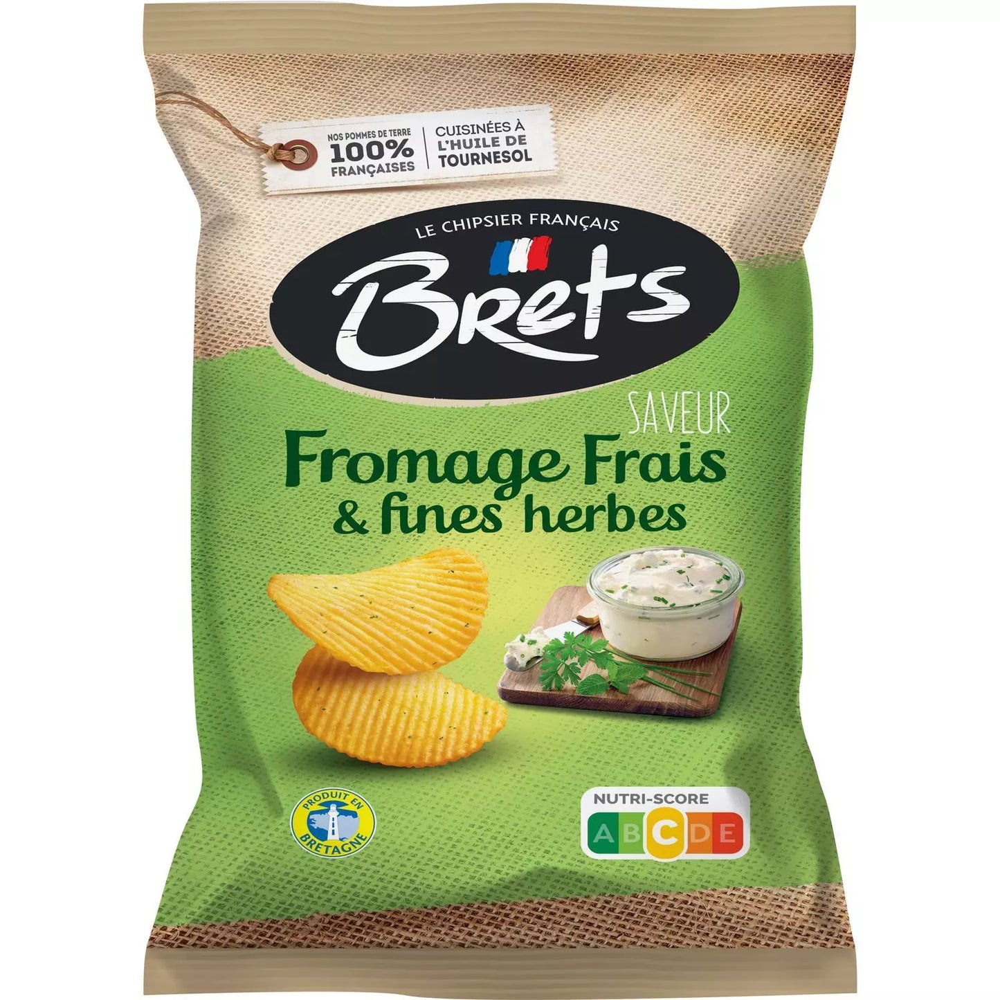 BRETS Rippled Chips with Fresh Cheese & Fine Herbs 125g