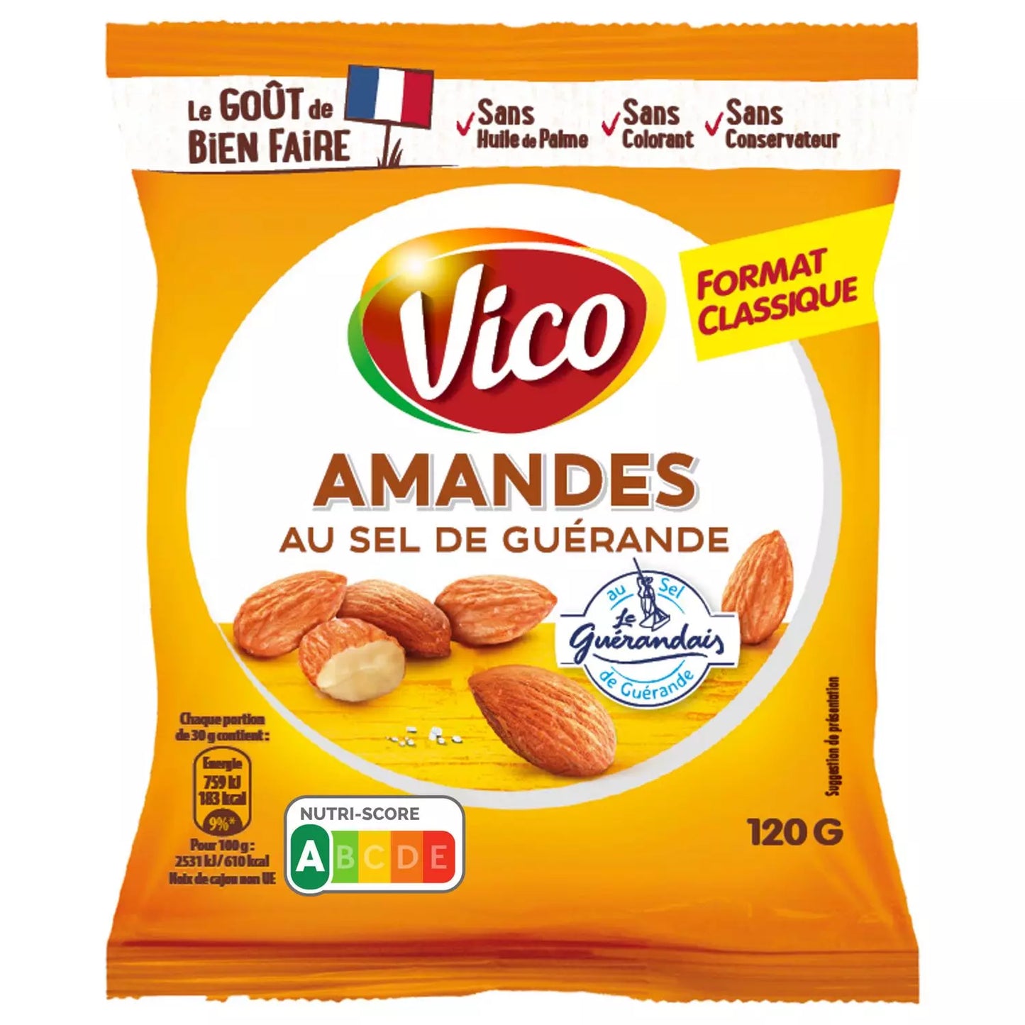VICO Roasted Almonds with Guérande Sea Salt 120g