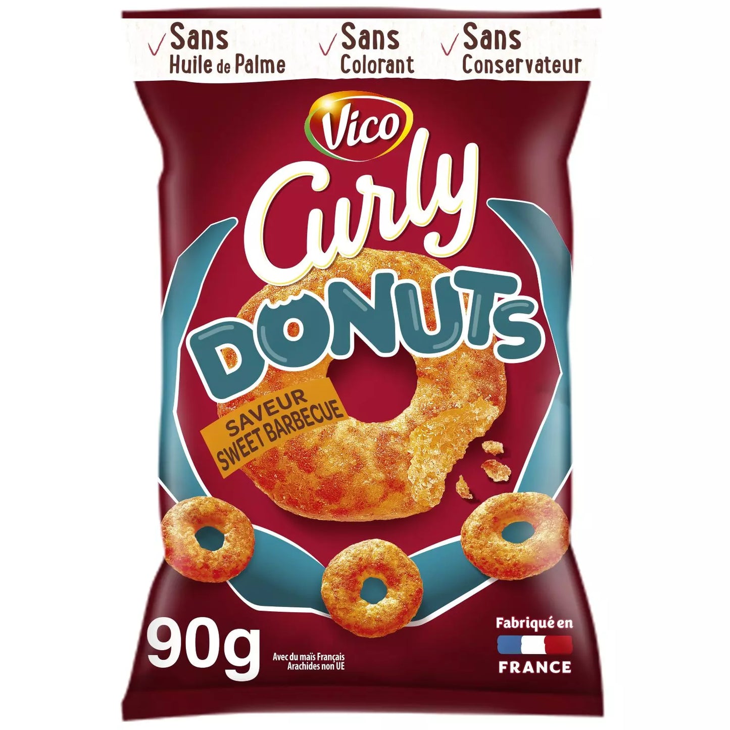 VICO Curly Donuts – Sweet Barbecue Flavor 90g