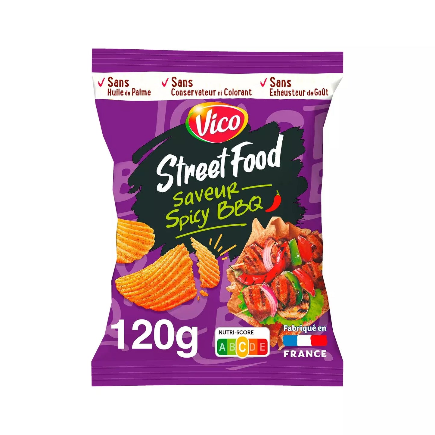 VICO Street Food Chips – Spicy Barbecue Flavor 120g