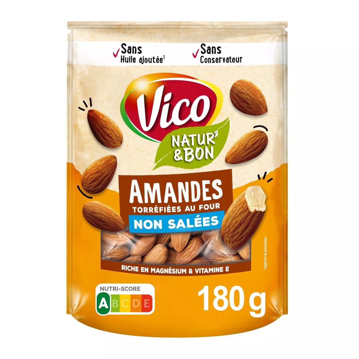 VICO Natur’&Bon – Raw Unsalted Almonds 180g