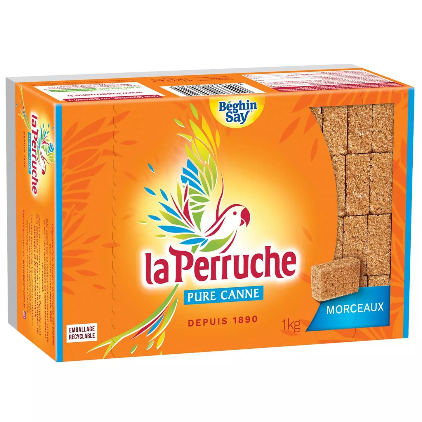 BÉGHIN SAY La Perruche – Pure Cane Sugar Cubes 1kg