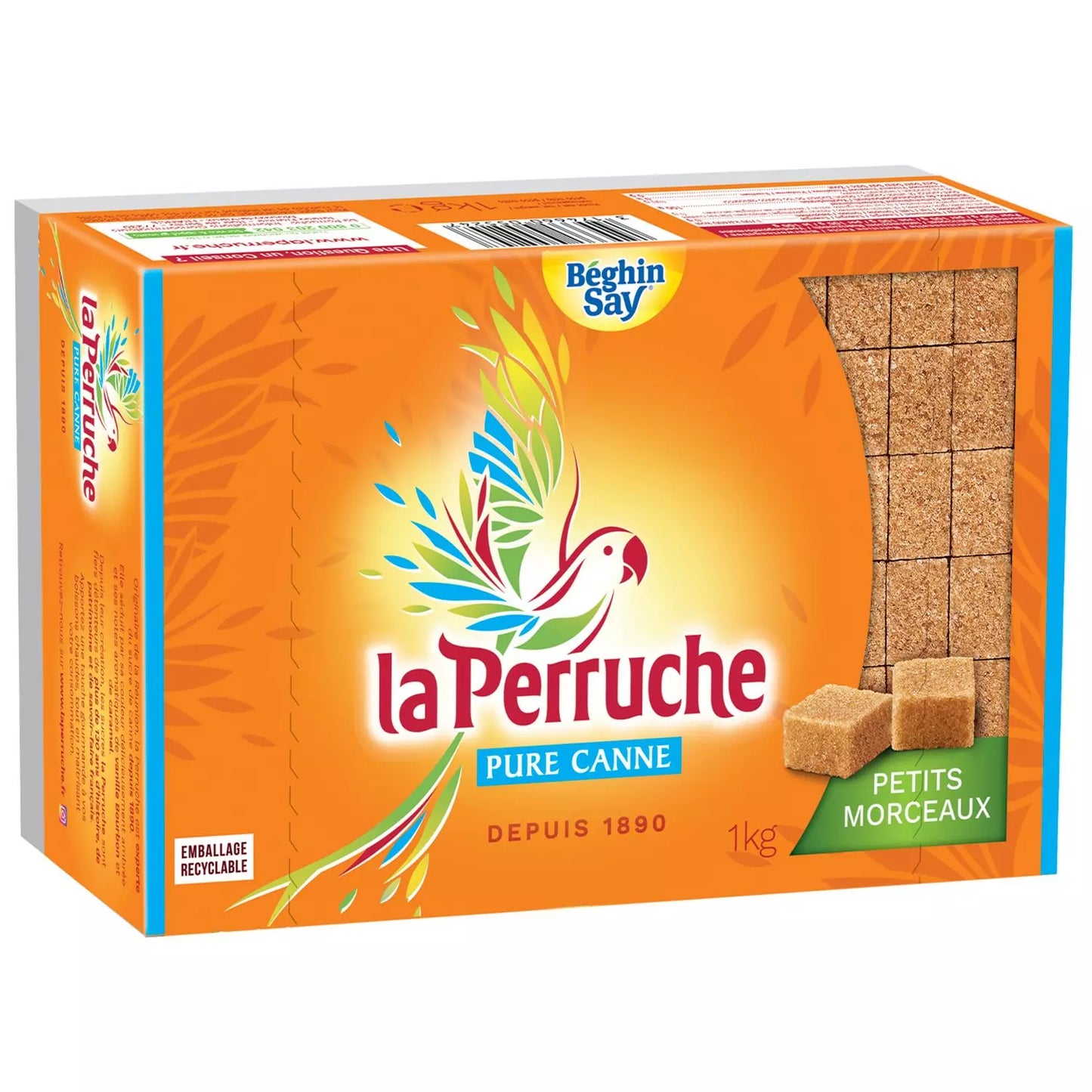 BÉGHIN SAY La Perruche – Small Pure Cane Sugar Cubes 1kg