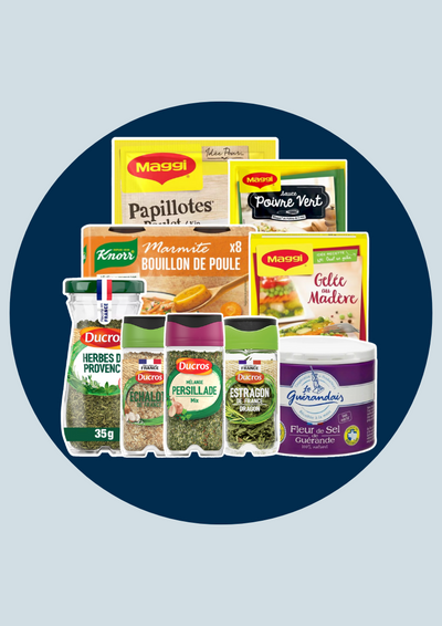 Sal, Hierbas, Especias y Aceites