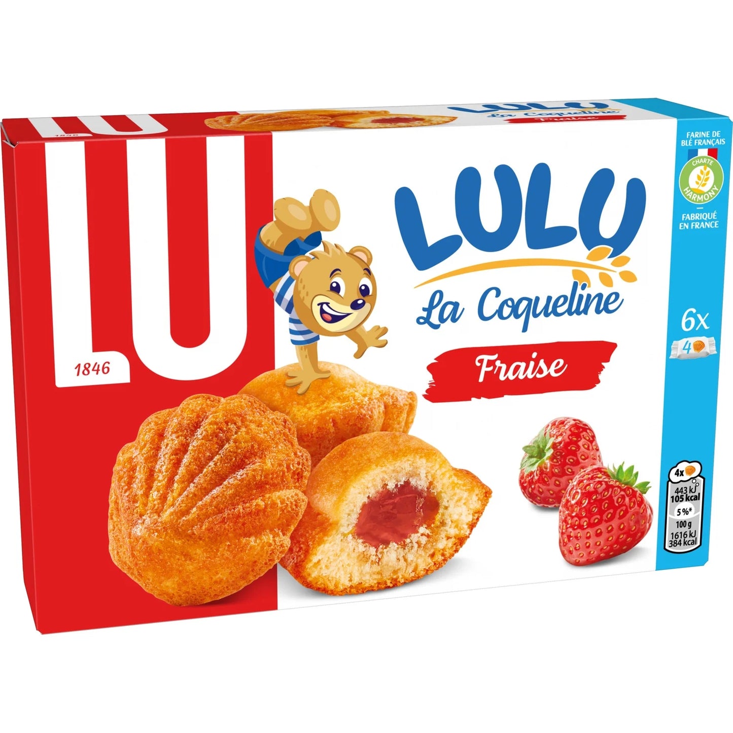 LU Lulu La Coqueline – Strawberry Cake 6 packs of 4 – 165g