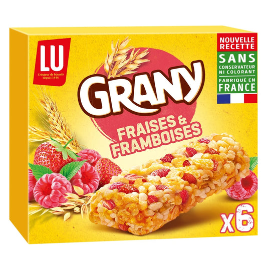 GRANY Strawberry & Raspberry Cereal Bars 108g