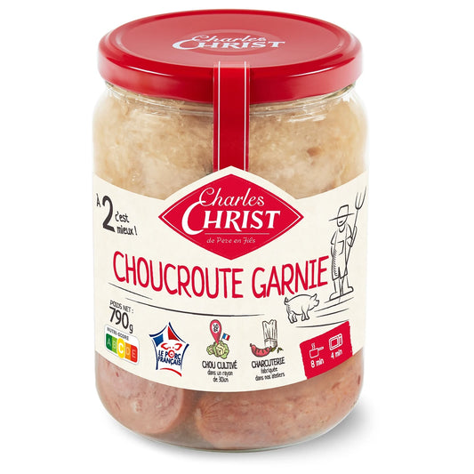 CHARLES CHRIST Garnished Sauerkraut Pure French Pork 790g