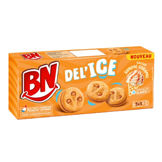 BN Biscuit Del'Ice Sundae Caramael 185g