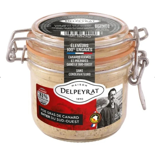 DELPEYRAT Foie Gras Entier de Canard du Sud-Ouest 180g