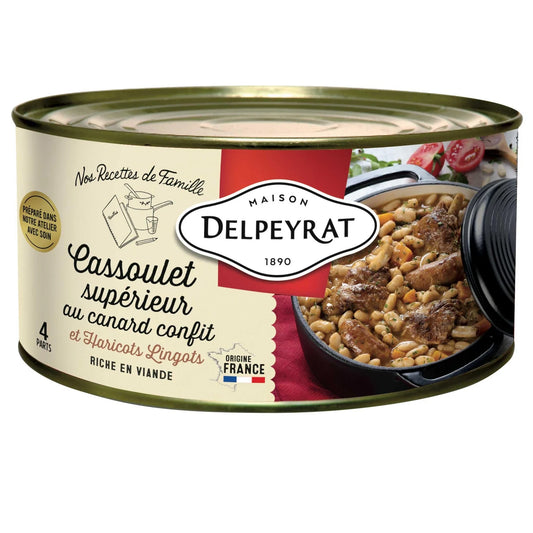 DELPEYRAT Cassoulet Supérieur au Canard Confit et Haricots Lingots 1,5kg