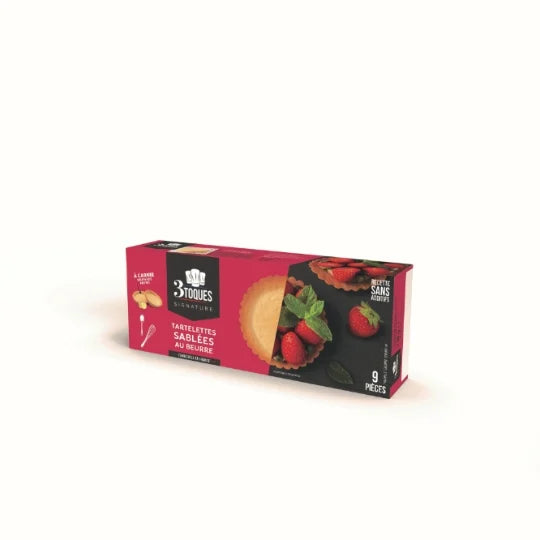 3 TOQUES Tartelettes sablées au beurre 216g