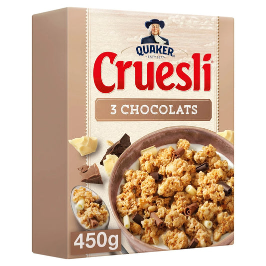 QUAKER Cruesli 3 Chocolates Cereal 450g