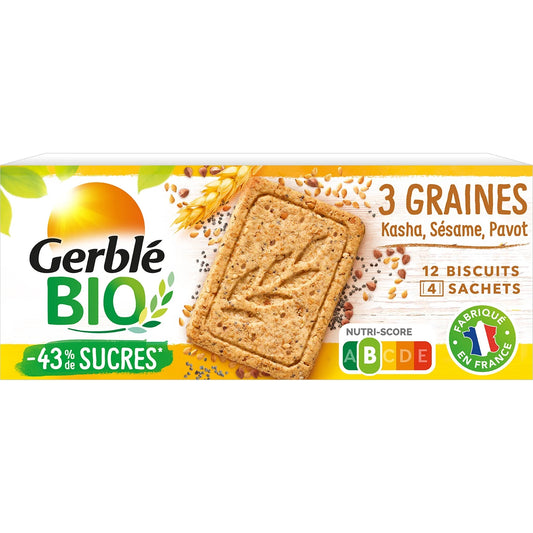 GERBLE Organic 3 Seeds Biscuit 132g
