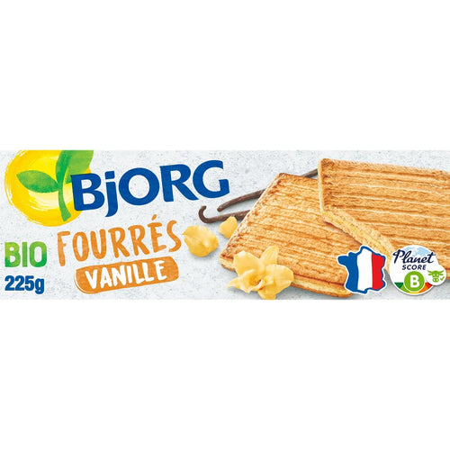 BJORG Organic Vanilla-Filled Cookies 225g
