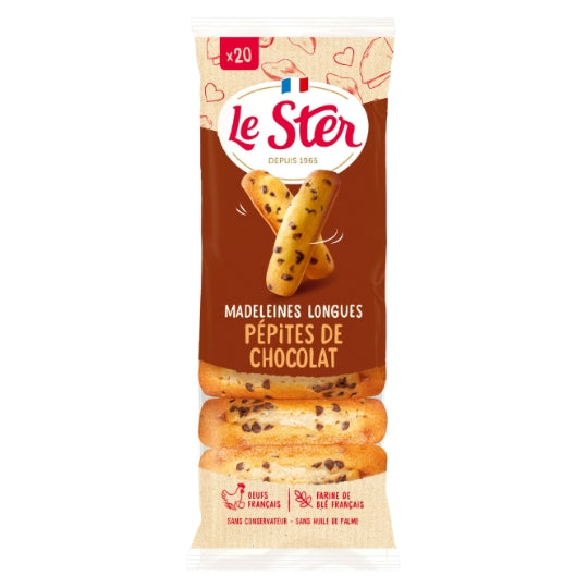 LE STER Madeleines longues Pépites de chocolat 250g