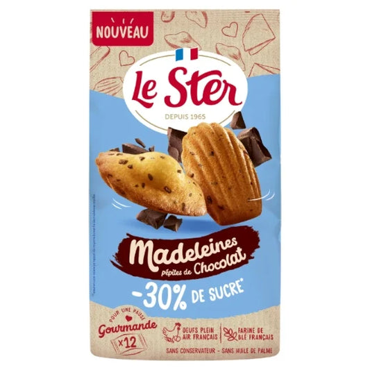 LE STER Madeleines coquilles Pépites de chocolat -30% de sucre
