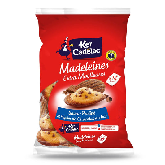 KER CADELAC Praline Madeleines with Milk Chocolate Chips 528g