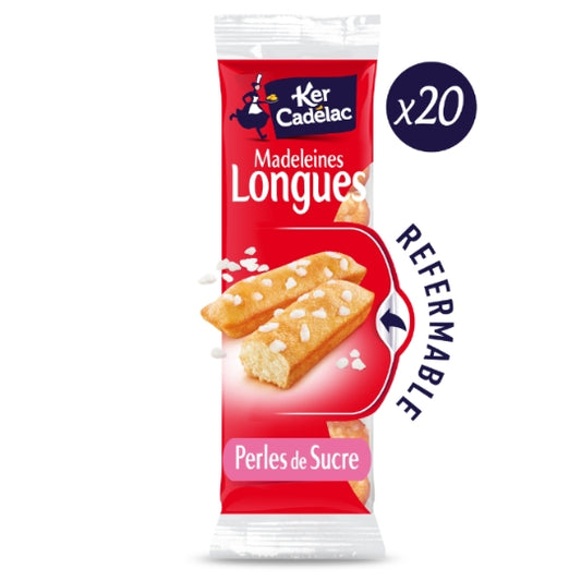 KER CADELAC Madeleines Longues Perles de Sucre x20 - 220g