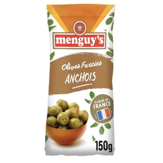 MENGUY'S Olives Vertes Farcies aux Anchois 150g
