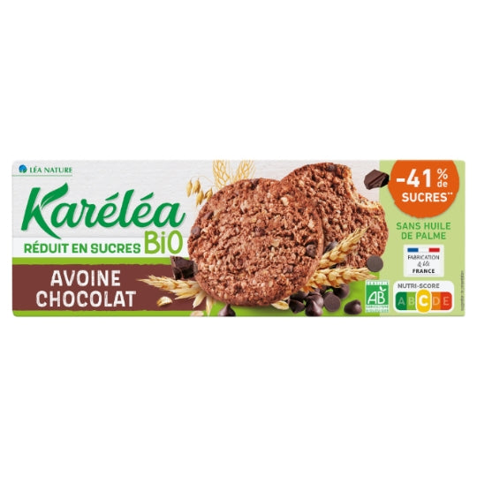KARELEA Organic Low Sugar Oat & Chocolate Biscuits 150g