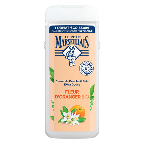 LE PETIT MARSEILLAIS Creme-Textur Extra Sanftes Duschgel Bio Orangenblüte Ohne Farbstoffe 650ml