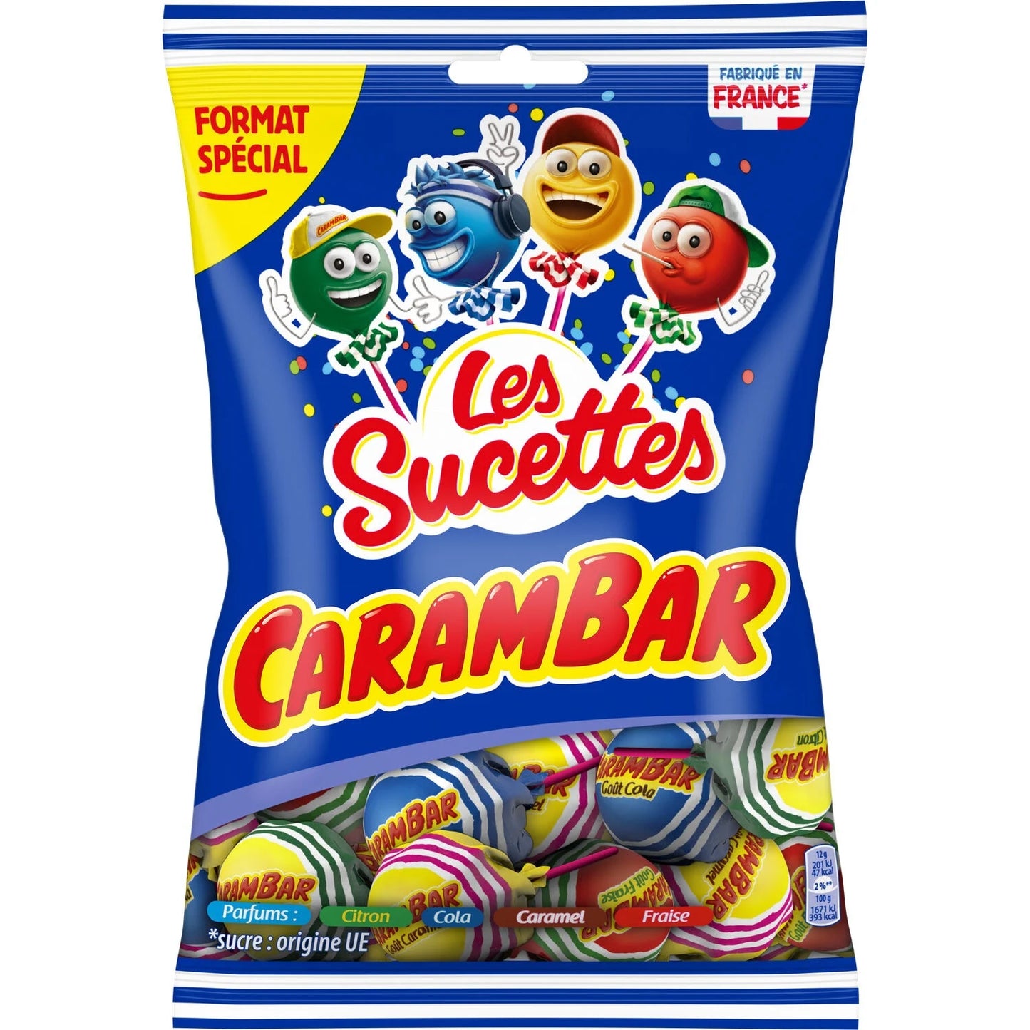 CARAMBAR Family Lollipops Candy 156g