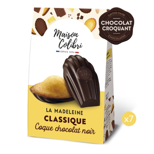 MAISON COLIBRI Madeleine Classique Coque Chocolat Noir 182g