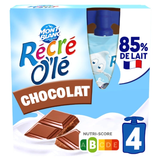 MONT BLANC Goûters Laitiers Récré O'lé Chocolat 4x85g