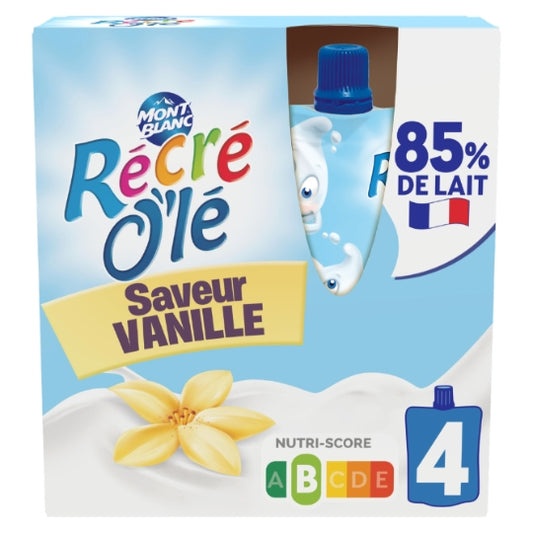 MONT BLANC Goûters Laitiers Récré O'lé Vanille 4x85g