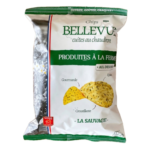 BELLEVUE Chips Fermières à l'Ail des Ours 125g