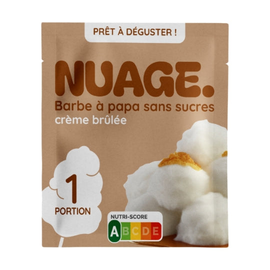 NUAGE Barbe à papa Sans sucre saveur Crème Brulée 20g