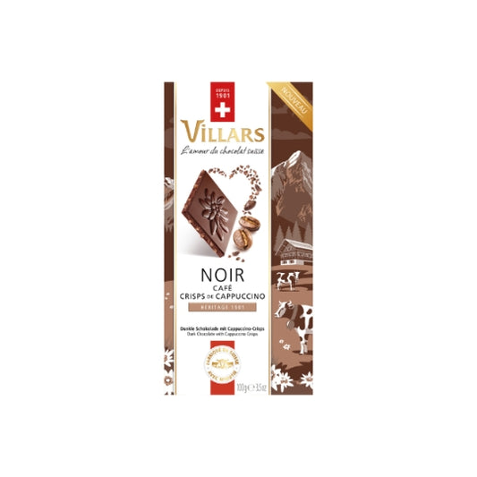 VILLARS Chocolat Noir Café Crisps de Cappuccino 100g