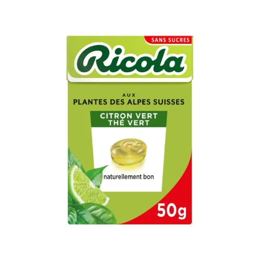 RICOLA Lime/Green Tea Sugar-Free Candy 50g