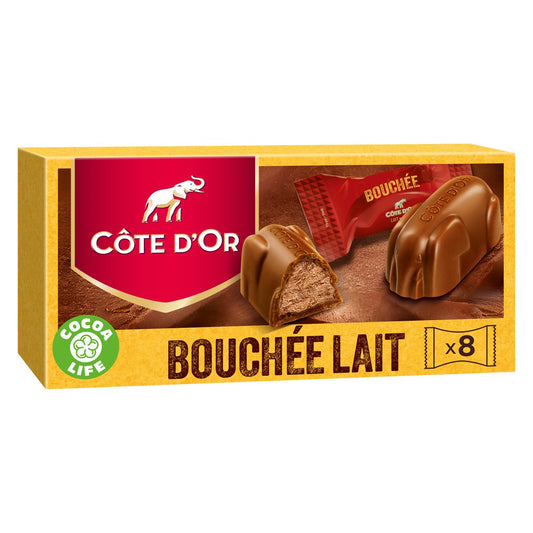 COTE D'OR Bouchées Chocolats Lait Praliné 200g