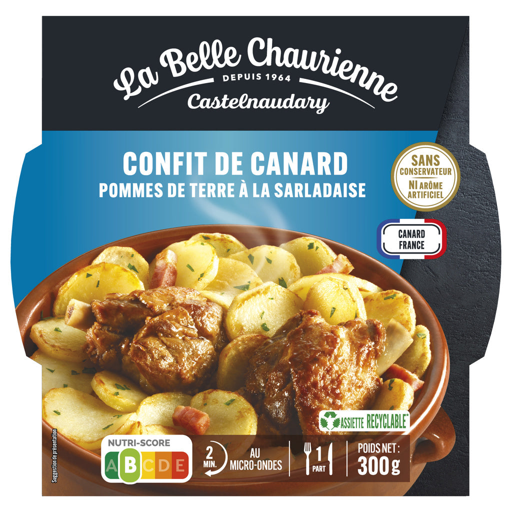 LA BELLE CHAURIENNE Confit de canard pommes de terre à la Sarladaise 300g
