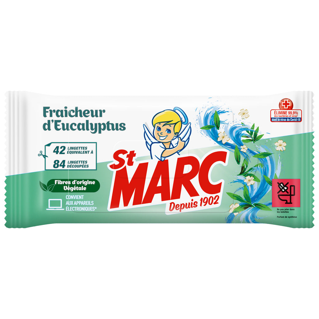 ST MARC Eucalyptus Essential Oil Disinfectant Wipes (42 Pack)