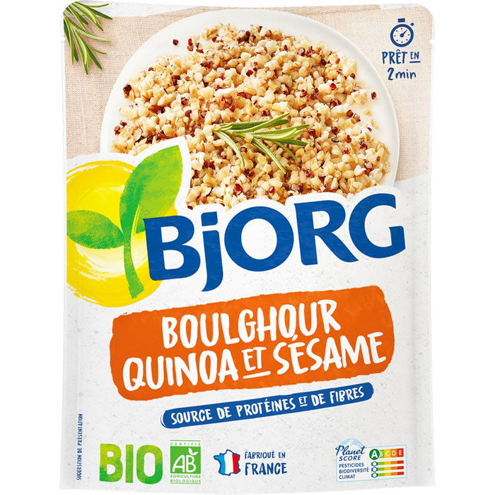 BJORG Organic Microwave Bulgur, Quinoa & Sesame 250 g