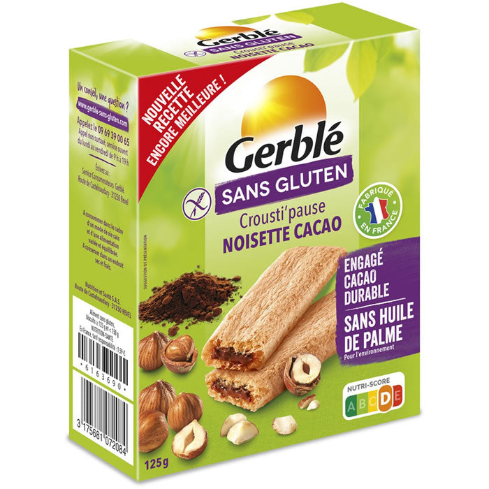 GERBLE Gluten-Free Crunchy Hazelnut Cocoa Biscuit 125g