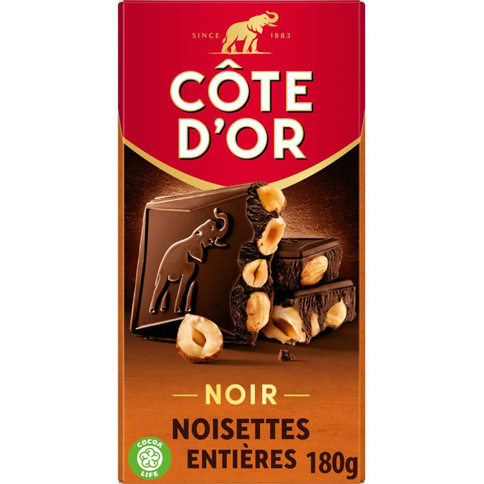 CÔTE D’OR Dark Chocolate with Whole Hazelnuts 180g