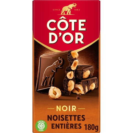 CÔTE D’OR Dark Chocolate with Whole Hazelnuts 180g