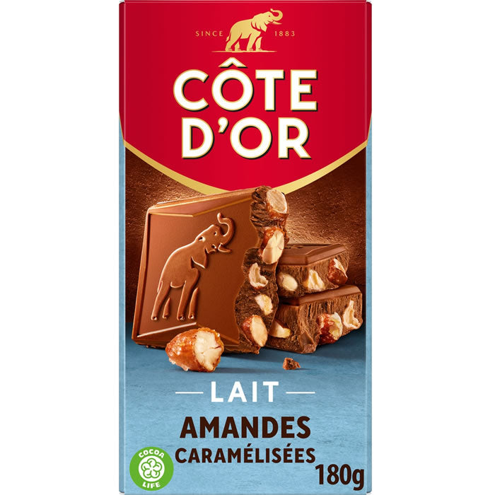 CÔTE D’OR Milk Chocolate with Caramelized Almonds & Sea Salt 180g