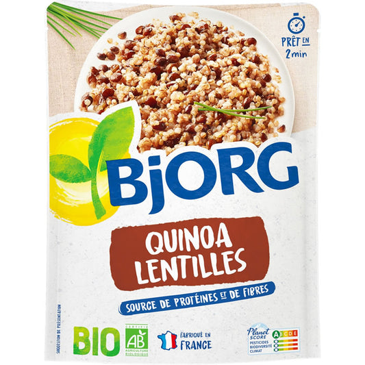 BJORG Organic Microwave Quinoa & Lentils 250 g
