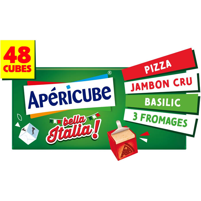 APÉRICUBE Cheese Appetizer Bella Italia Box of 48 Cubes – 250g