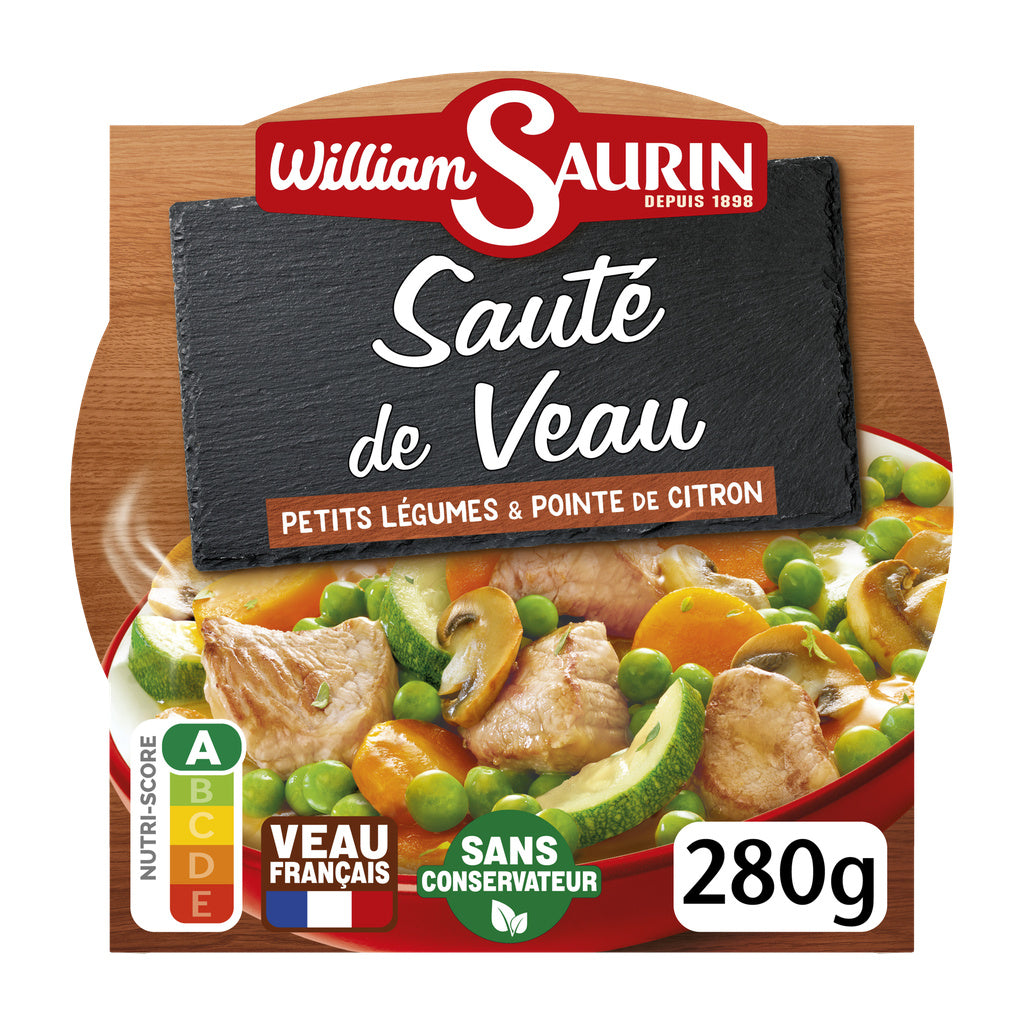 WILLIAM SAURIN Sauté de veau et légumes 280g