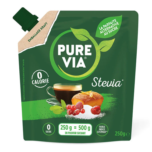PURE VIA Edulcorant en poudre à base de Stevia 250g